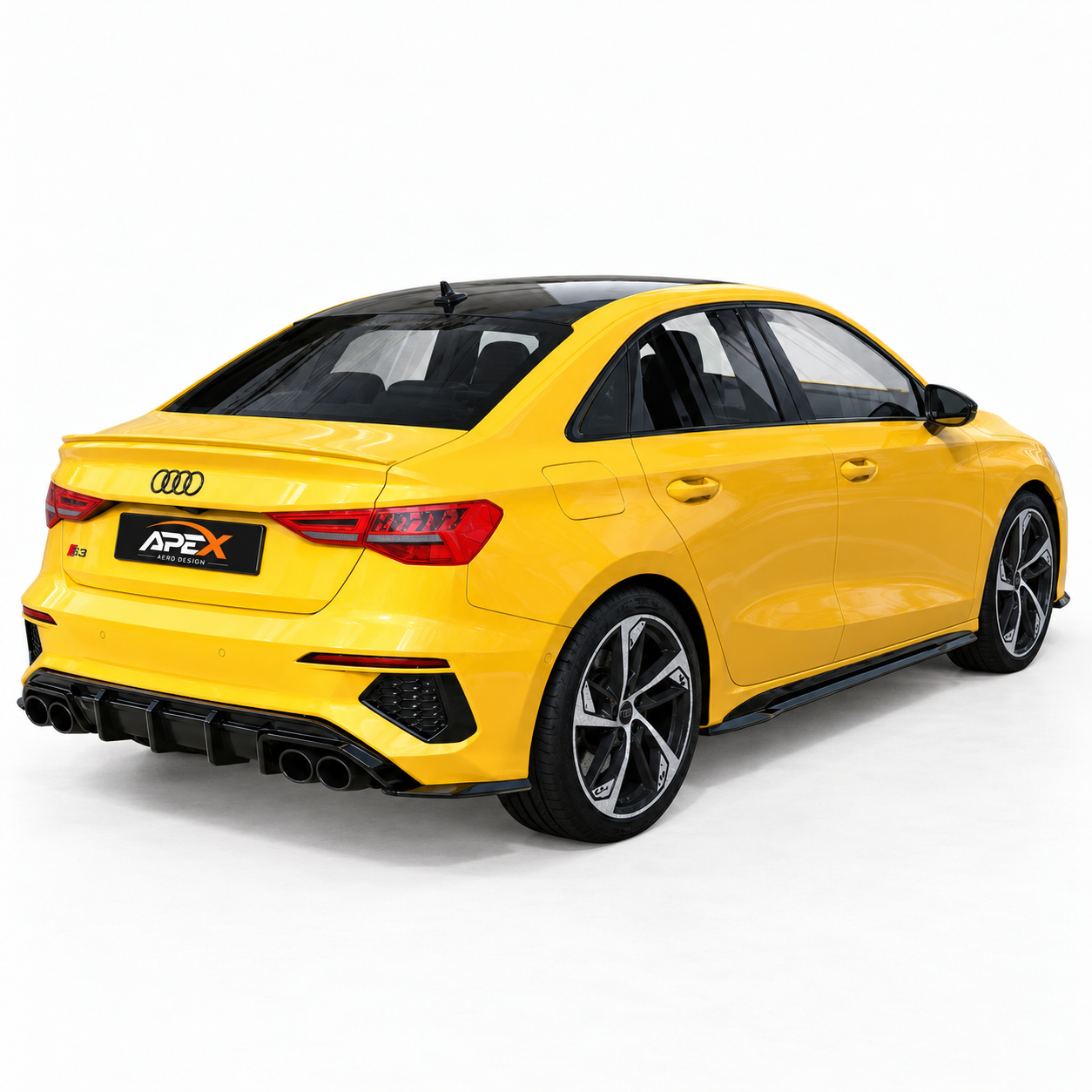 RS-AAD-033 - Rear Side Splitter (2 pcs) for Audi A3 S-Line Rear Side Splitter (2 Pcs) for Audi A3 S-Line Sedan 8Y Facelift (2020–2024) - Image 1
