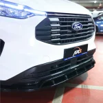 Ford Transit Custom Mk2 2023 2-piece front splitter gloss black installed apex aero design