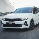 opel astra l 2022+ front splitter gloss black installed apex aero design