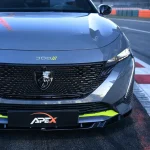 Peugeot 308 GT Mk3 Hatchback SW 2021 front splitter gloss black installed apex aero design