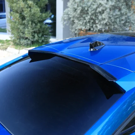 Peugeot 408 GT P54 2022 roof spoiler gloss black installed apex aero design