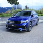 VW Tiguan R R-Line Mk2 Facelift 2020-2024 front splitter gloss black installed apex aero design