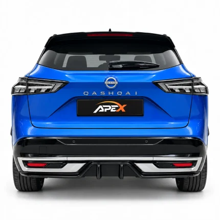 Nissan Qashqai J12 Facelift 2024 Rear Valance Gloss Black - Rear Bumper Diffuser Fitted