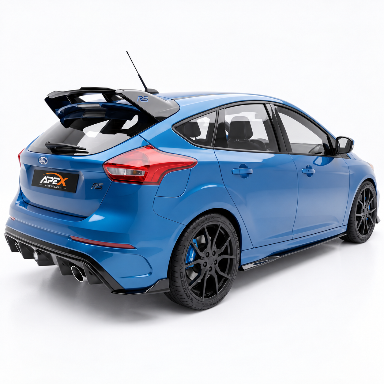 RS-AAD-042 - Rear Side Splitter (2 pcs) for Ford Focus RS Mk3 (2015–2018) - 1 (2) Rear Side Splitter (2 pcs) for Ford Focus RS Mk3 (2015–2018) - Image 1