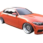 BMW 2 Series F22 M Pack 2013-2019 Side Skirts Gloss Black - Side Skirt Extensions Fitted