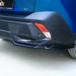 Peugeot 408 GT P54 2022 Rear Side Splitter Gloss Black - Rear Bumper Side Spats Fitted