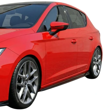 seat leon fr cupra mk3 mk3 facelift 2012-2020 side skirt gloss black apex aero design