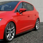 seat leon fr cupra mk3 mk3 facelift 2012-2020 side skirt gloss black apex aero design